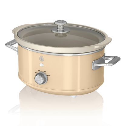 Swan Retro 3.5L Slow Cooker SF17021CN (Cream)