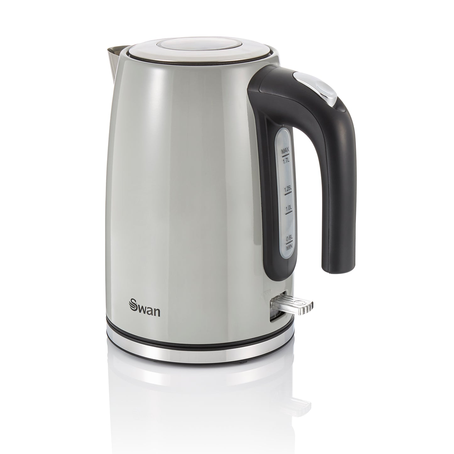 Swan Grey Townhouse Kettle and Toaster Stainless Steel Kitchen Set