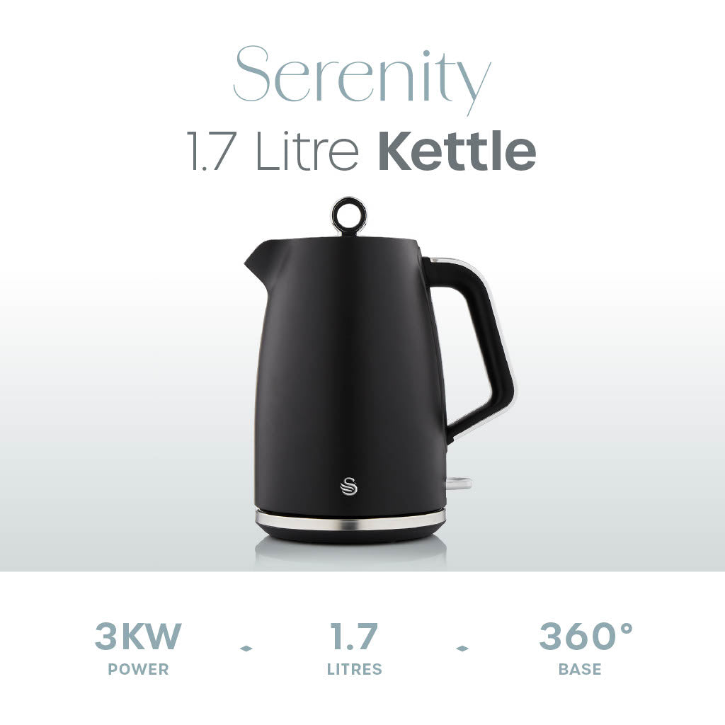 Swan Serenity 1.7L Kettle Quick Boiling SK14017BLK (Black)