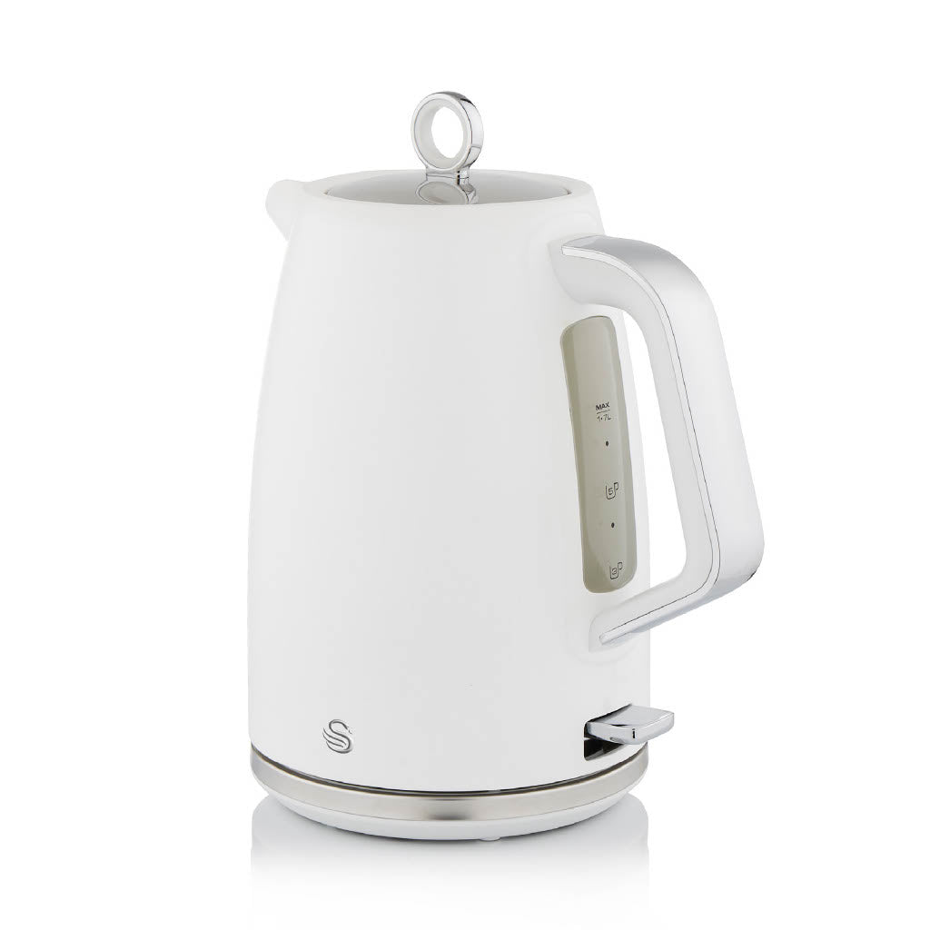 Swan Serenity Kettle & 4 Slice Toaster Kitchen Set (White)