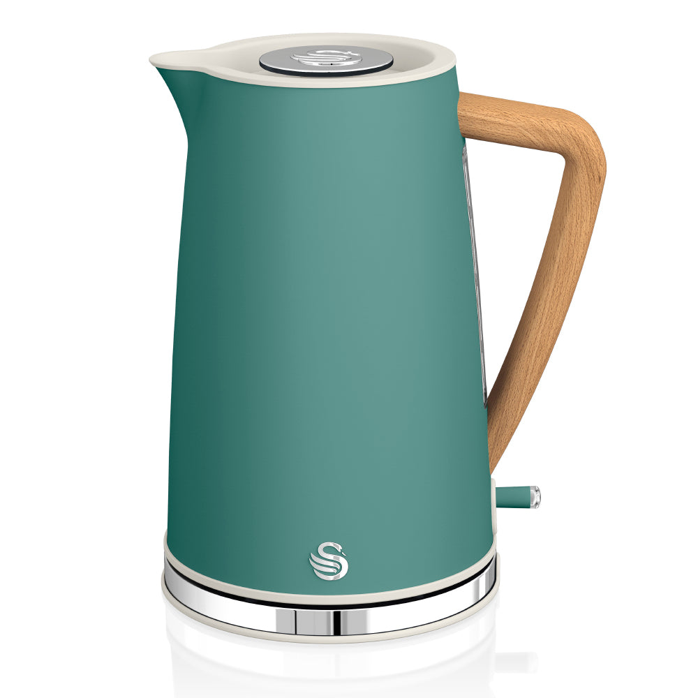 Swan Nordic Jug Kettle Wood Effect SK14610WGREN (Matte Green)