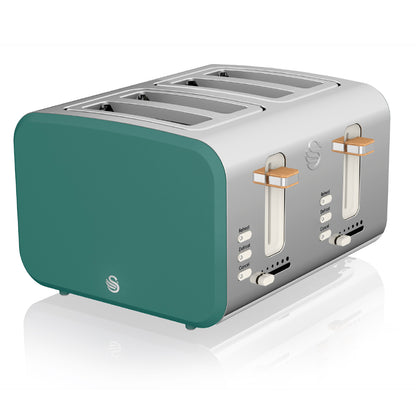 Swan Nordic 4 Slice Toaster Wide Slots ST14620GREN (Green)