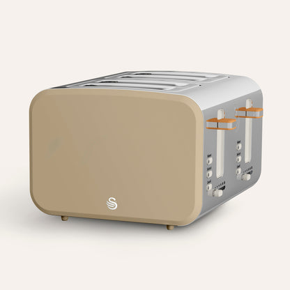 Swan Nordic 4 Slice Toaster Oatmeal ST14620OAT (Brown)