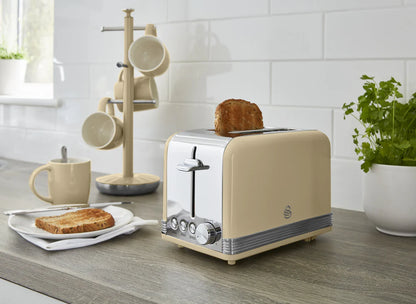 Swan Retro 2 Slice Toaster ST19010CN (Cream)