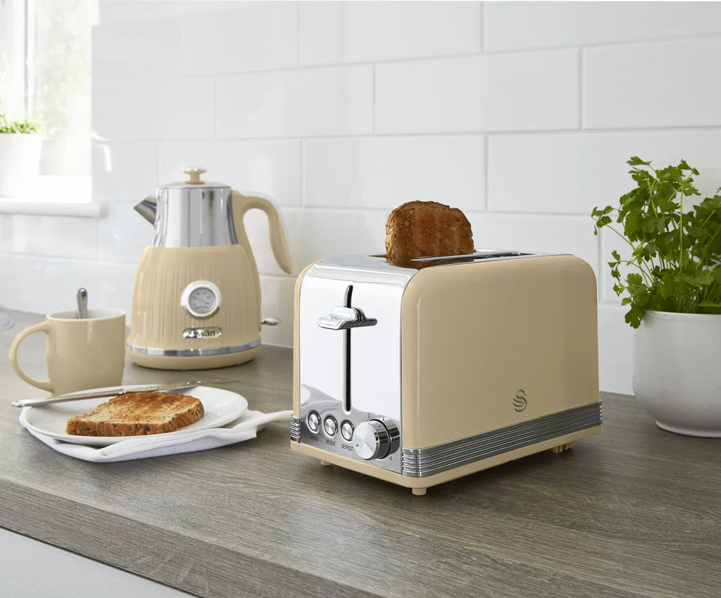 Swan Retro 2 Slice Toaster ST19010CN (Cream)