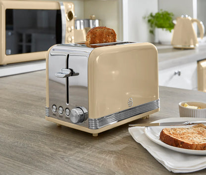 Swan Retro 2 Slice Toaster ST19010CN (Cream)