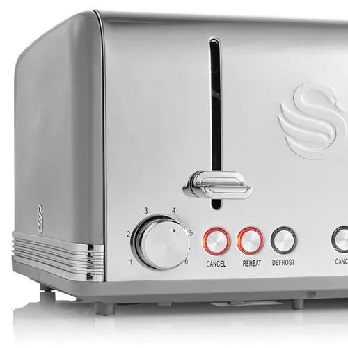 Swan Retro 4 Slice Toaster ST19020GRN (Grey)