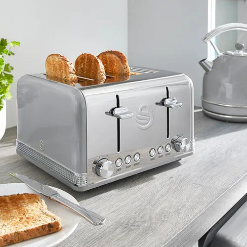 Swan Retro 4 Slice Toaster ST19020GRN (Grey)