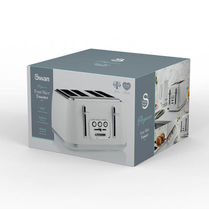 Swan Elegance 4 Slice Toaster ST19025WHT (Gloss White)