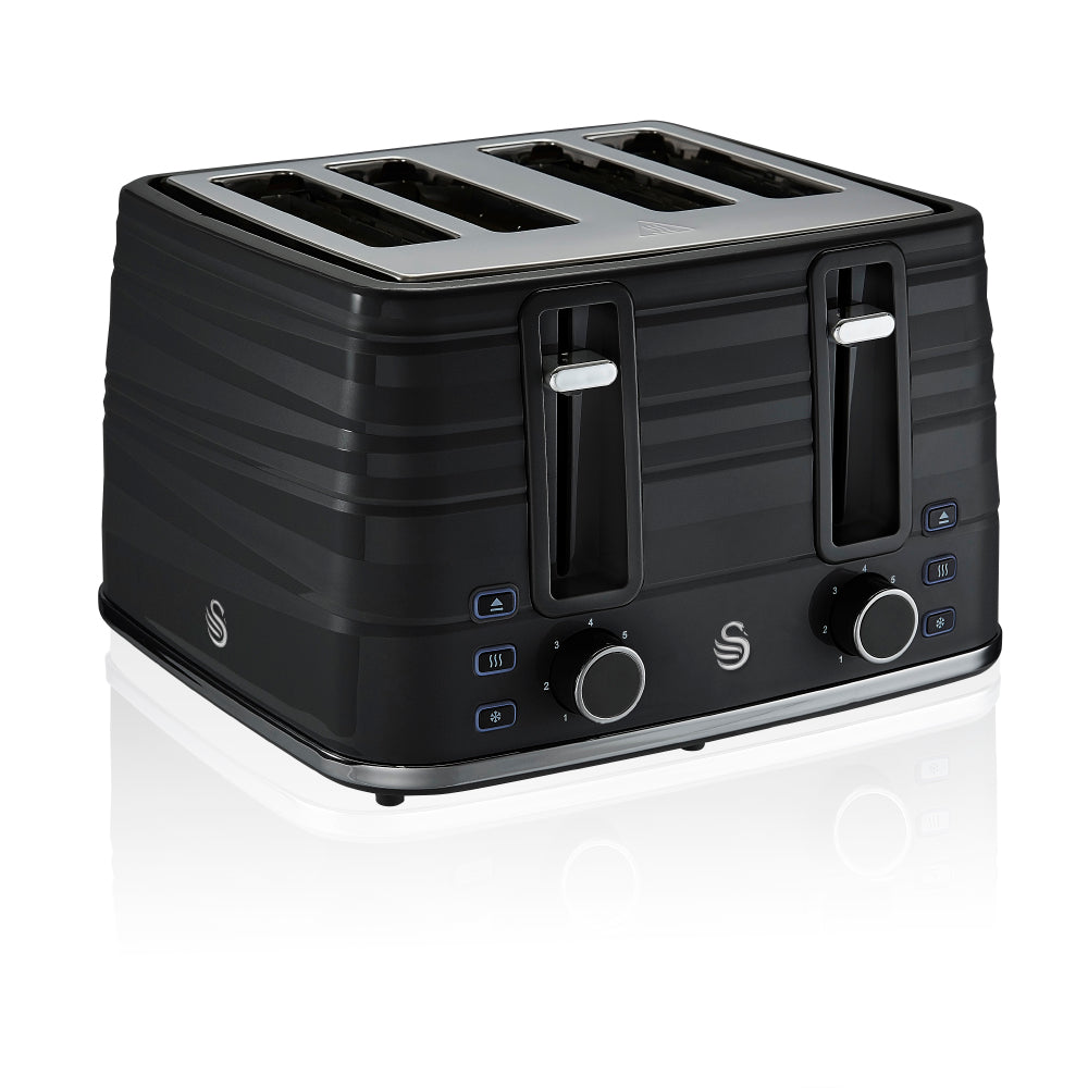 Swan Symphony 4 Slice Toaster with Matt Finish ST31054BN (Black)