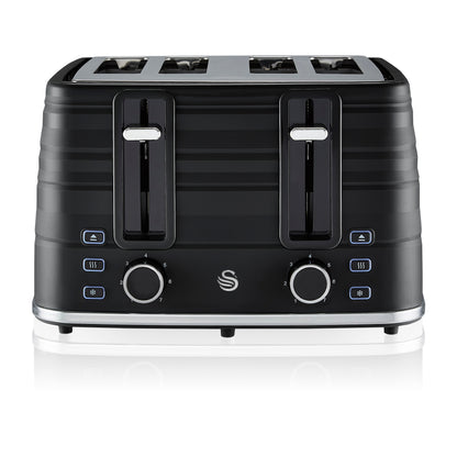 Swan Symphony 4 Slice Toaster with Matt Finish ST31054BN (Black)