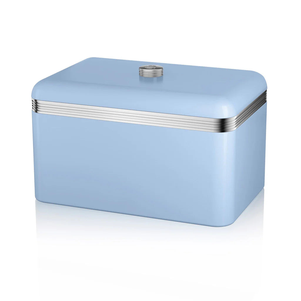 Swan Retro Bread Bin & Canister Kitchen Set (Blue)