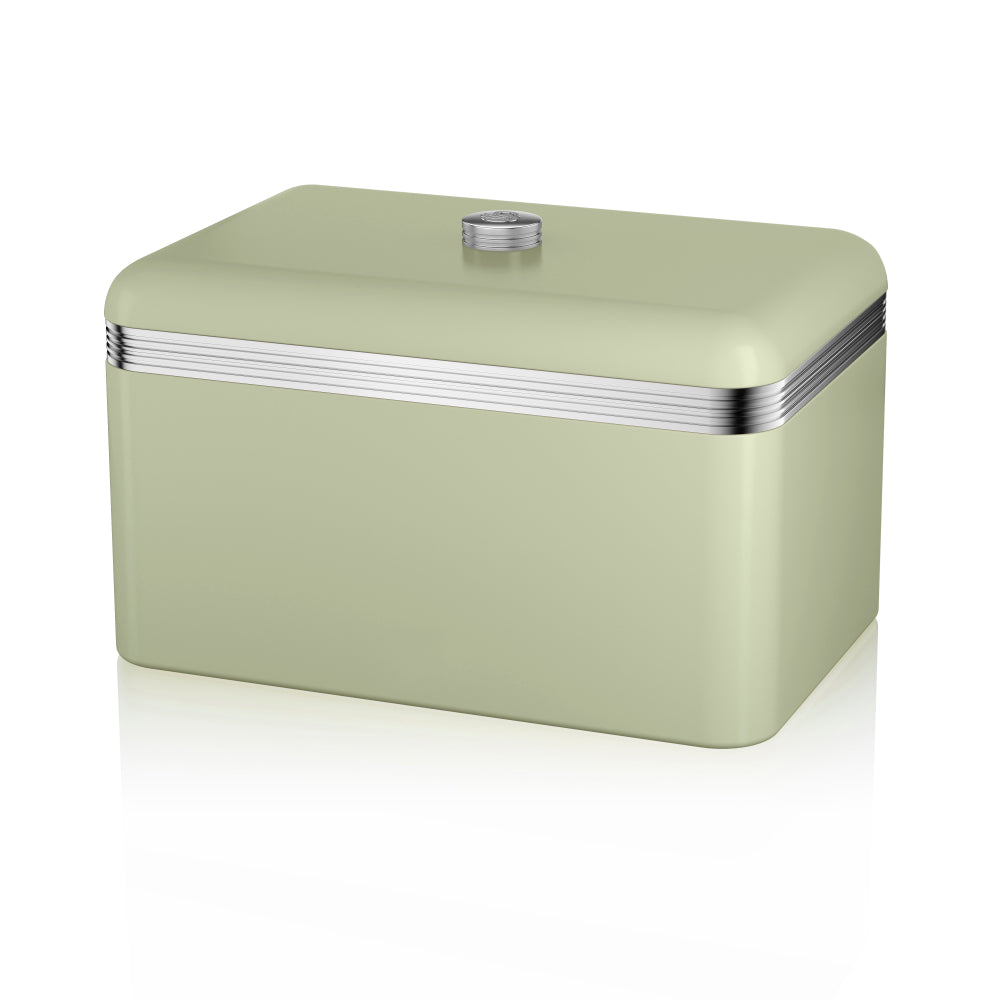 Swan Retro Green Kitchen Set - Kettle, Toaster, Bread Bin, Canisters