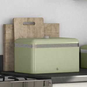 Swan Retro Green Kitchen Set - Kettle, Toaster, Bread Bin, Canisters