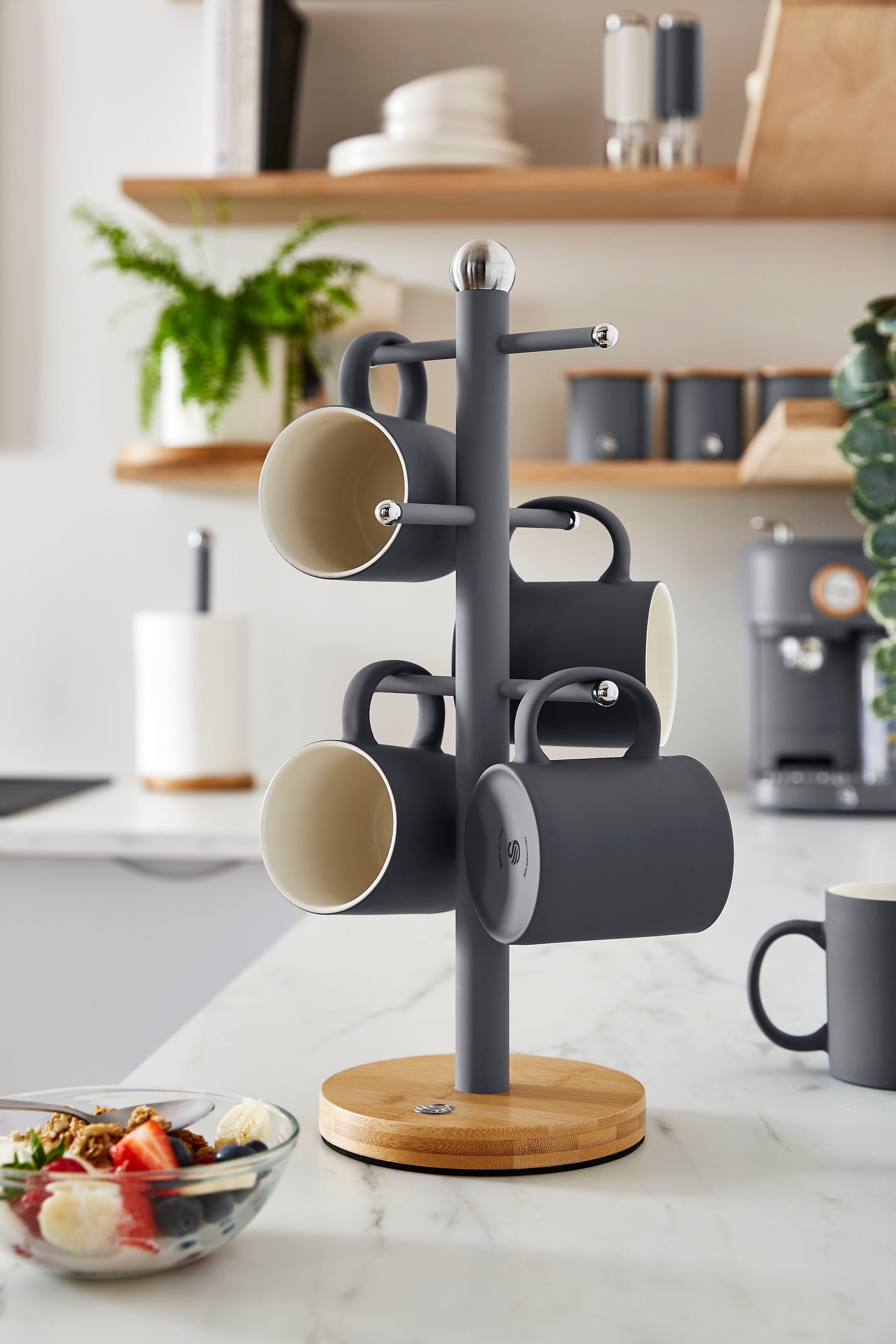 Swan Nordic Kitchen Mug Tree SWKA17510GRYN (Grey)