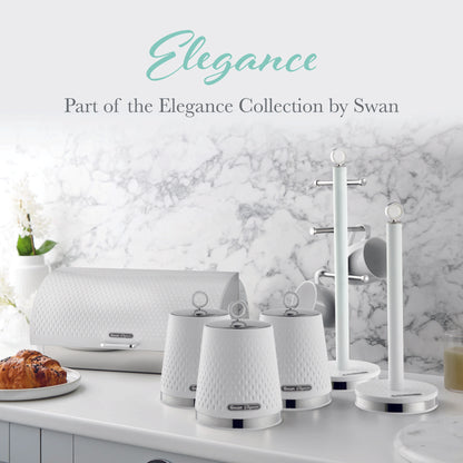 Swan Elegance Canisters Kitchen Set SWKA18533WHT (White)