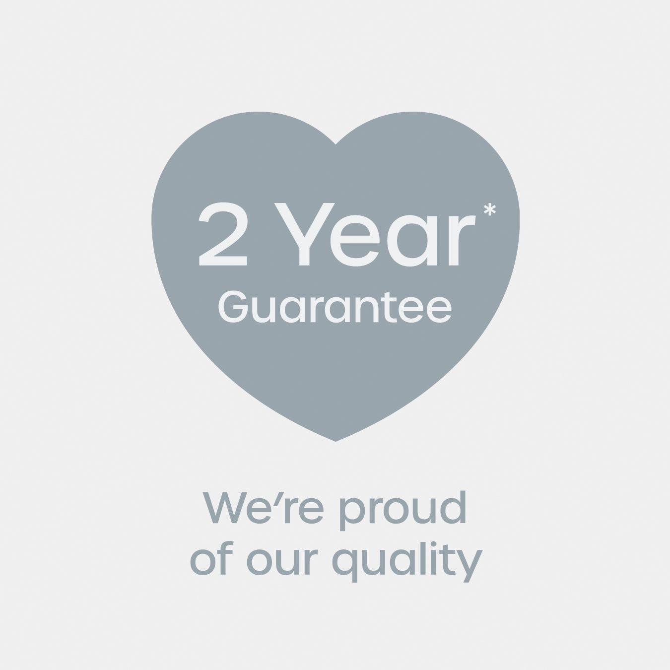 2-year guarantee badge for mug tree and towel pole set
