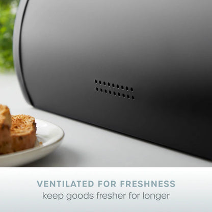Swan Serenity Kettle, 4 Slice Toaster, Bread Bin & Canisters Kitchen Set (Black) - Vibe Home
