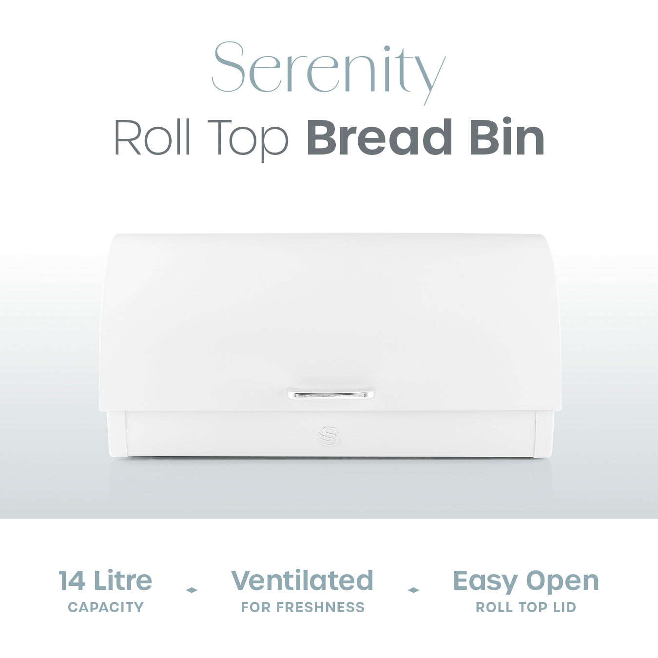 Swan Serenity Bread Bin Roll Top SWKA18535WHT (White)