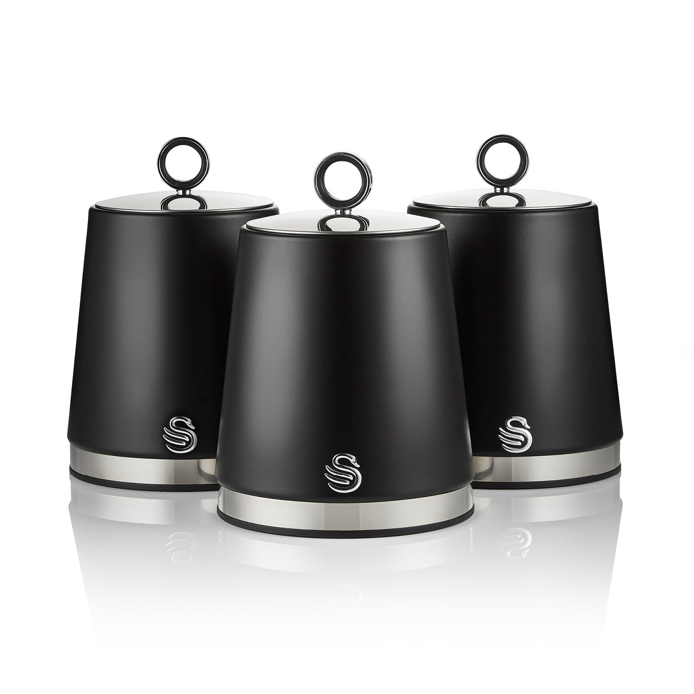 Swan Serenity Canisters Kitchen Canister SWKA18536BLK (Black)