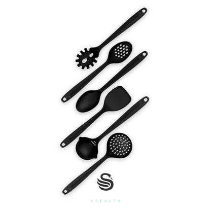 Swan Stealth 6 Piece Nylon Tool Kitchen Set SWKA61011BLKN (Black)