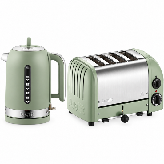 Dualit Dualit Classic Kettle & 4 Slice Vario AWS Toaster Kitchen Set (Sage Green)