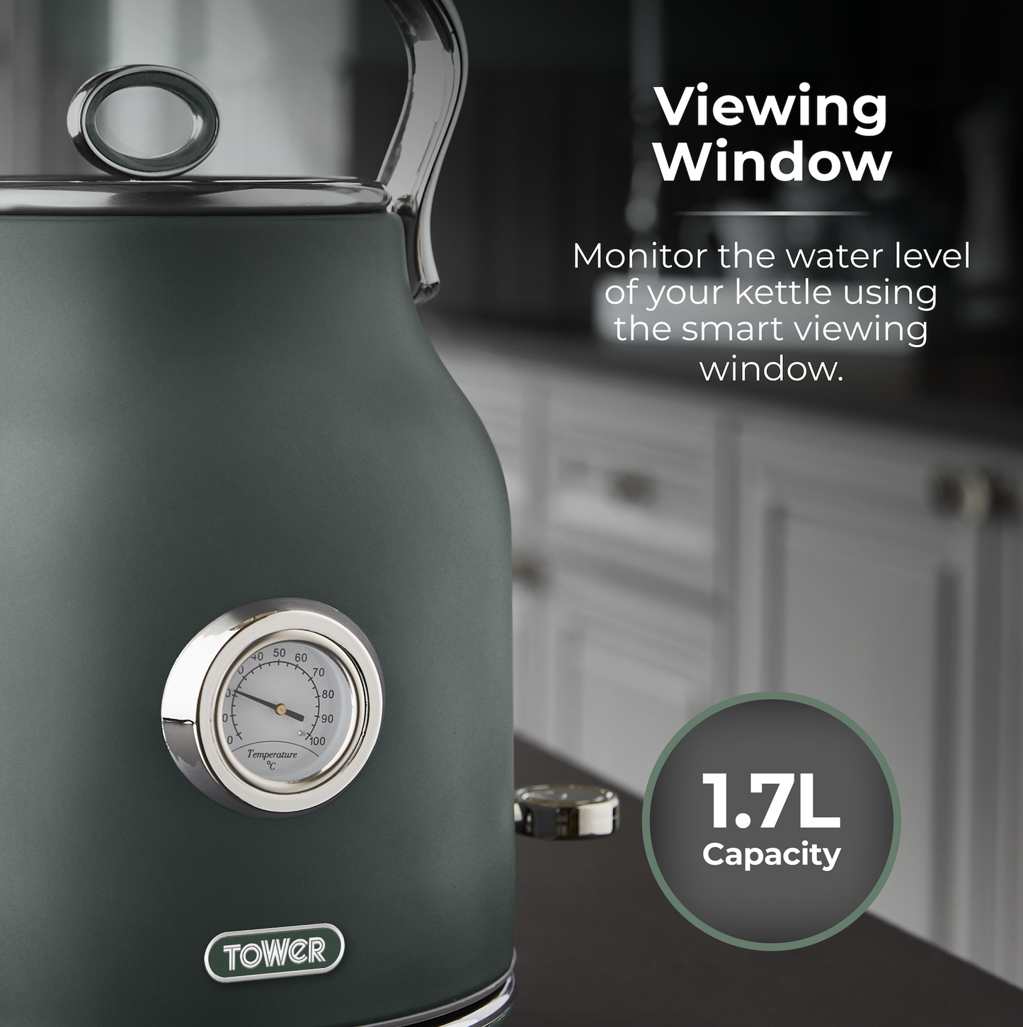 Tower Renaissance Kettle 1.7L T10063FOR (Forest Green)