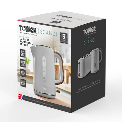 Tower Scandi Jug Kettle T10037GRY (Dove Grey)