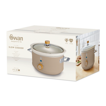 Swan Nordic 3.5 Litre Slow Cooker SF17021OAT (Oatmeal)