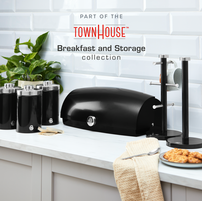 Swan TownHouse Bread Bin SWKA18529BLK (Black)