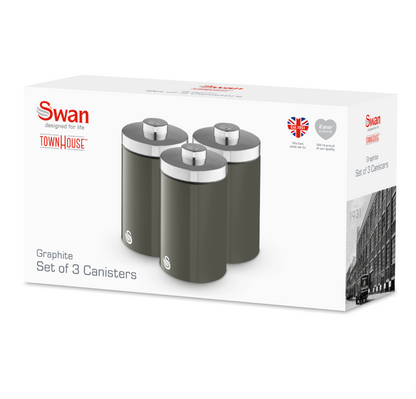 Swan TownHouse Canisters Kitchen Set SWKA18530GRP (Graphite)