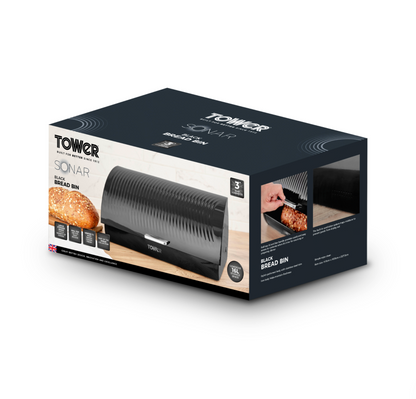 Tower Sonar Bread Bin T826219BLK (Black)