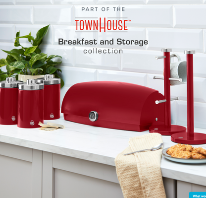 Swan TownHouse Bread Bin SWKA18529RN (Red)