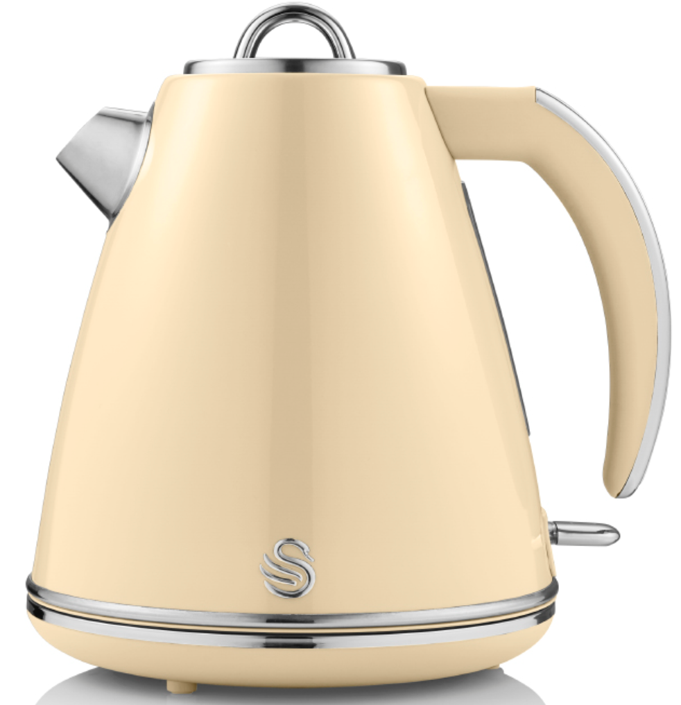 Swan Cordless Kettle Stainless Retro SK19020CN - Cream