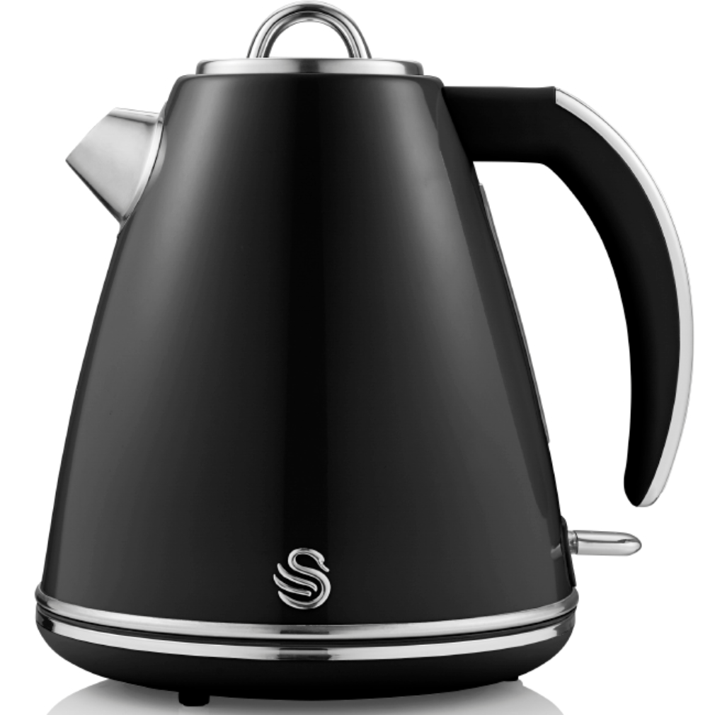 Swan Black Kettle Retro Rapid Boil Cordless SK19020BN