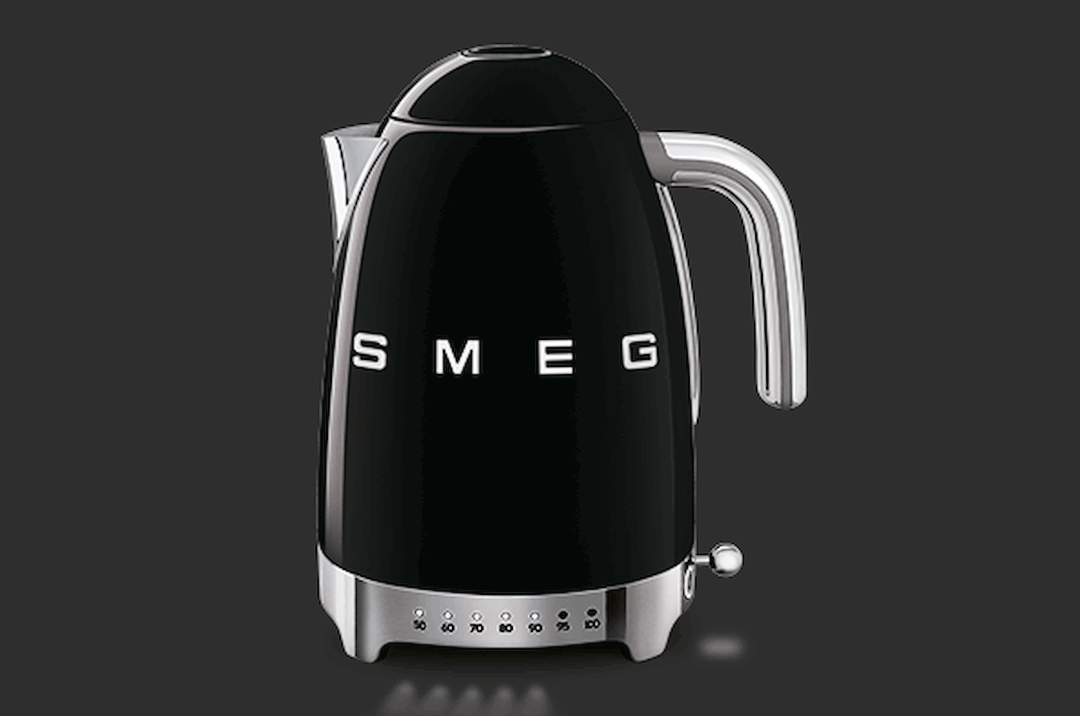 SMEG Retro Kettle Temperature Controlled KLF04BLUK (Black)