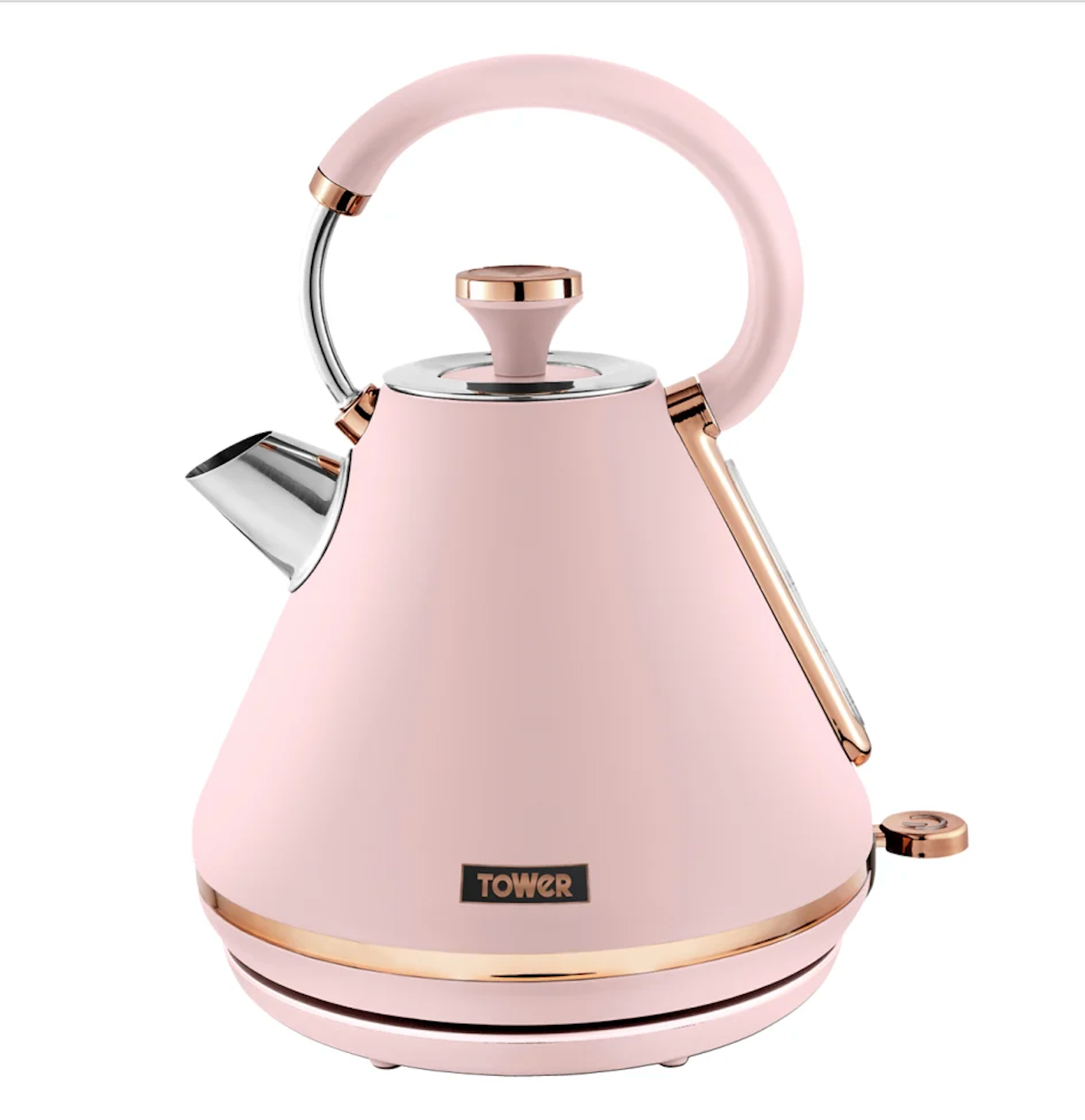 Tower Cavaletto Pink Kitchen Set including Kettle, 2 Slice Toasters, Bread Bin and Canisters