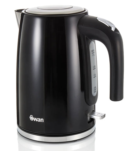 Swan TownHouse Kettle & Toaster Kitchen Set (Black)