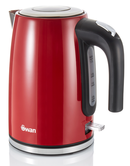 Swan Townhouse Red 1.7L Jug Kettle SK14015RN - 2 Year Guarantee