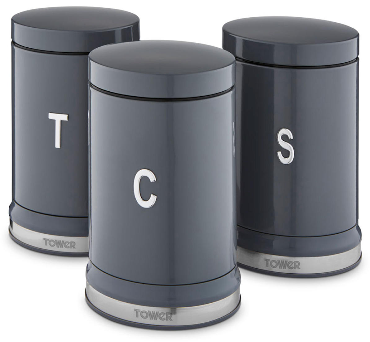 Tower Belle Canister Set Kitchen Canisters T826171GRP (Graphite Grey)