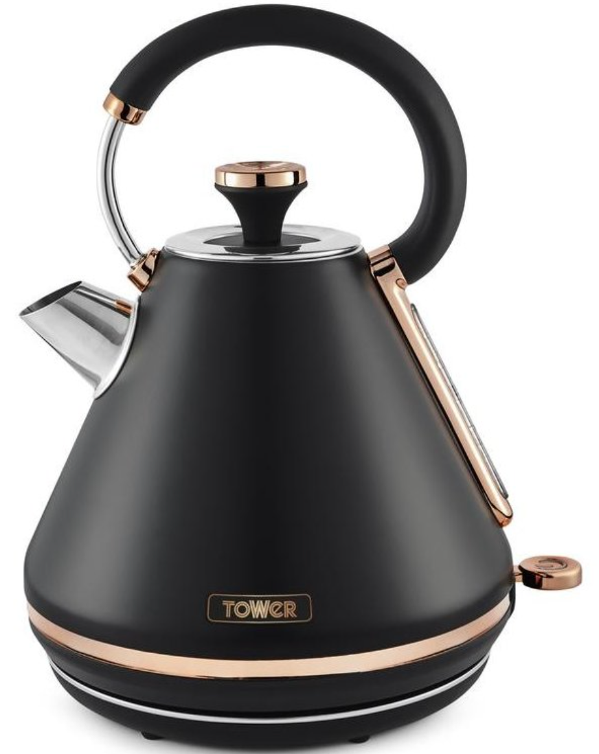 Tower Cavaletto Pyramid Kettle Fast Boil T10044RG (Black)