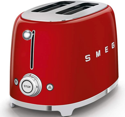 SMEG Retro 2 Slice Toaster Wide Slots TSF01RDUK (Red)