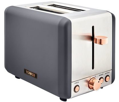 Tower Cavaletto 2 Slice Toaster T20036RGG - Grey