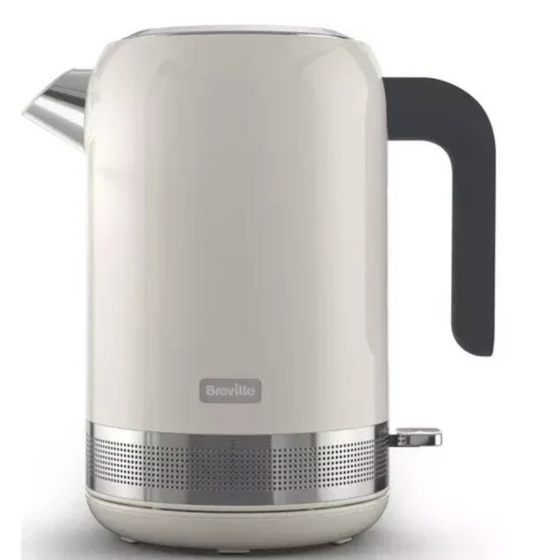 Breville High Gloss Kettle with Stainless Steel Accents VKT153 (Cream)