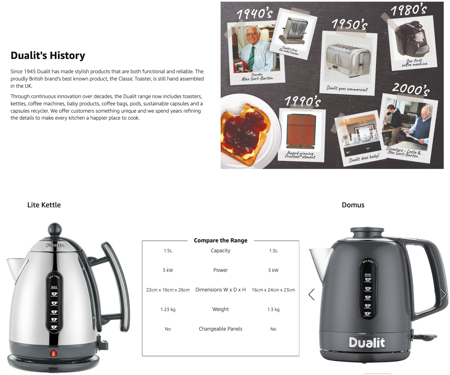 Dualit Lite Kettle with Fast Boiling Technology 72001 (Red Trim)