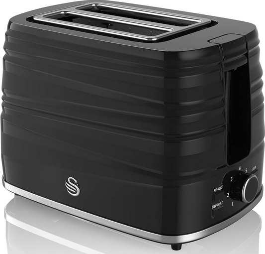 Swan Symphony 2 Slice Toaster with Matt Finish ST31050BN (Black)