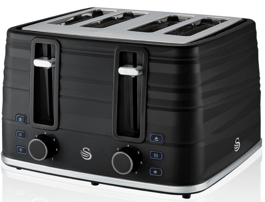 Swan Symphony 4 Slice Toaster with Matt Finish ST31054BN (Black)