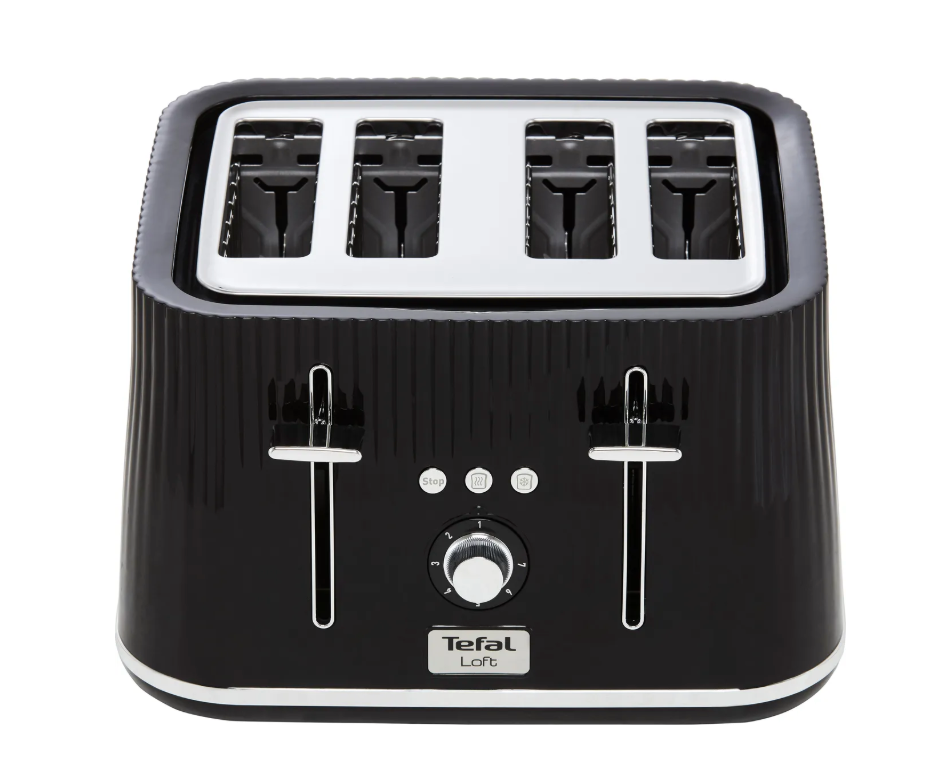 Tefal Loft 4 Slice Toaster TT760840 (Black).