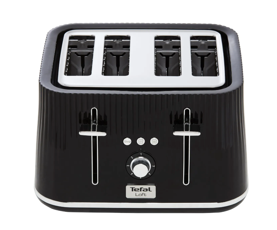 Tefal Loft 4 Slice Toaster TT760840 (Black)