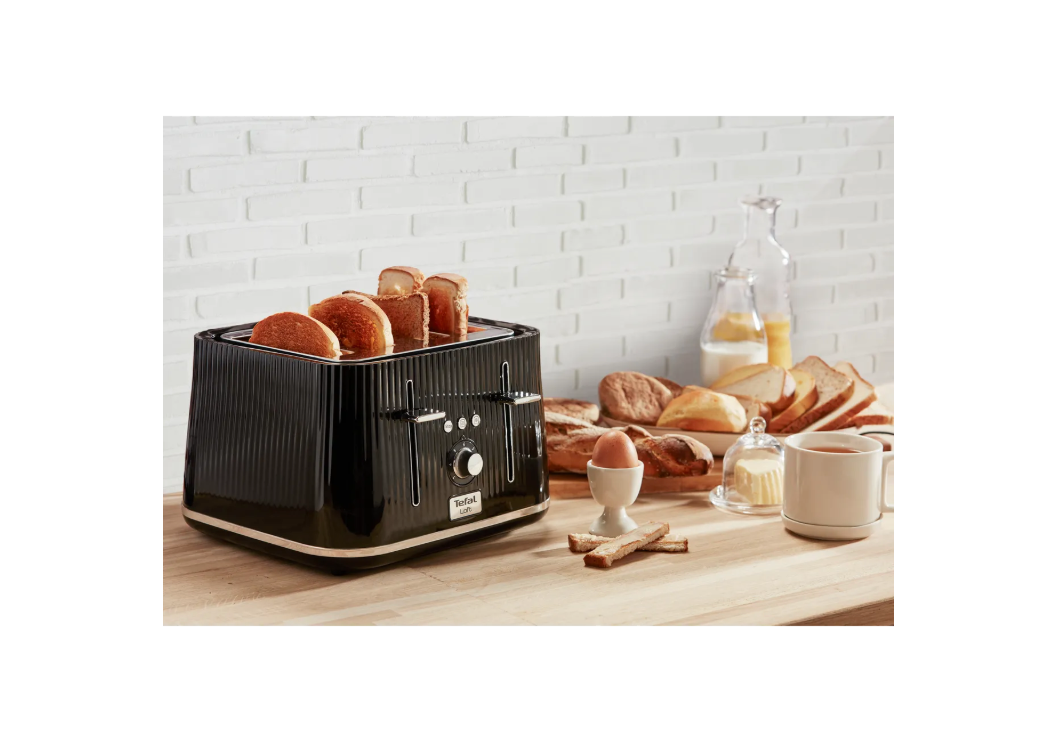 Tefal Loft 4 Slice Toaster TT760840 (Black).
